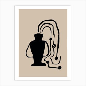 Vase Of Water Abstract Drawing Art Print