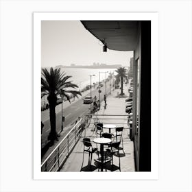 Tel Aviv, Israel, Mediterranean Black And White Photography Analogue 3 Art Print