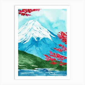 Fuji Watercolor Art Print