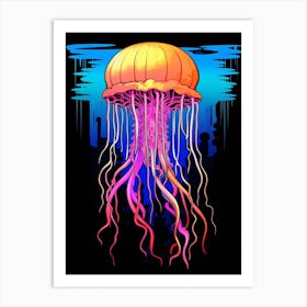 Irukandji Jellyfish Pop Art 3 Art Print