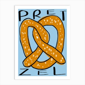 Pretzel Blue Art Print