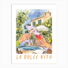 La Dolce Vita Cheers Art Print