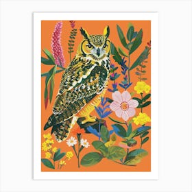 Spring Birds Great Horned Owl 1 Art Print