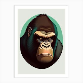 Angry Gorilla, Gorillas Kawaii 4 Art Print