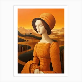 Lady In Orange Art Print