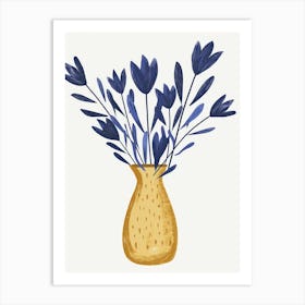 Blue Tulips In A Vase 1 Art Print