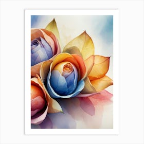 Watercolor Roses 13 Art Print