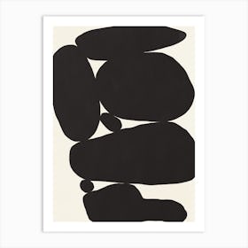 Black And White Zen Stone Art Print