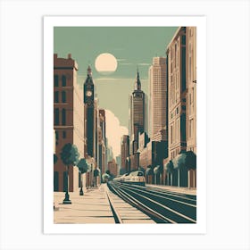 Cityscape VECTOR ART Art Print