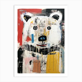 Polar Bear Basquiat style Art Print