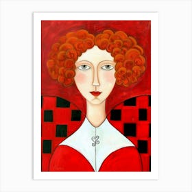 Red Haired Lady Art Print