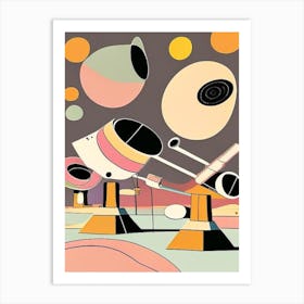 Telescope Array Musted Pastels Space Art Print