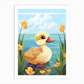 Baby Animal Illustration  Duck 6 Art Print