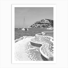 Port Andratx Mallorca Black And White Photo Art Print