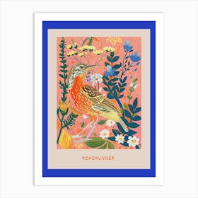 Spring Birds Poster Roadrunner 1 Art Print