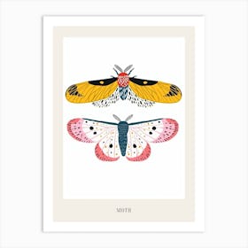 Colourful Insect Illustration Moth 6 Poster Art Print