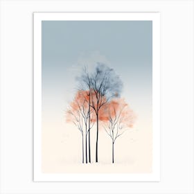 Minimal winter Trees Art Print