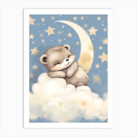 Sleeping Baby Raccoon 1 Art Print