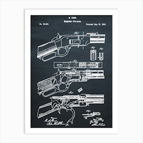 1866 King Magazine Fire Arm Art Print