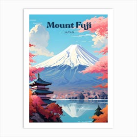 Mount Fuji Japan Adventure Travel Art Art Print