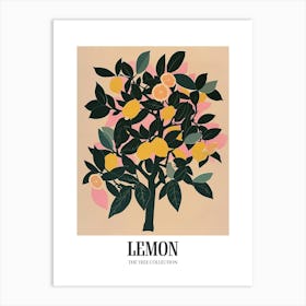 Lemon Tree Colourful Illustration 4 Poster Art Print
