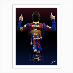 Lionel Messi Wallpaper Art Print