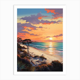 A Vibrant Painting Of Dunsborough Beach Australia 2 Art Print