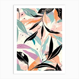 Abstract Leaf Pattern Art Print