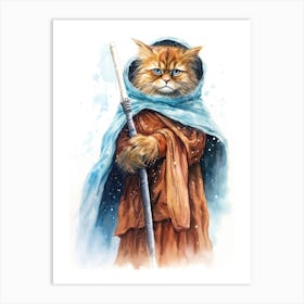 Somali Cat As A Jedi 4 Art Print