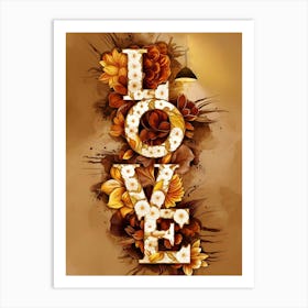 Love With Flowers Art Print