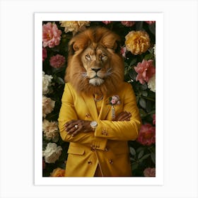 Lion In A Suit 1 Art Print