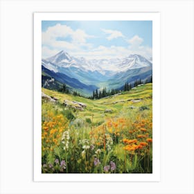 Wildflowers In The Mountains 4 Art Print