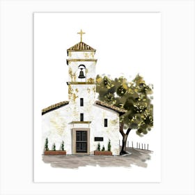 Santa Barbara Church Art Print