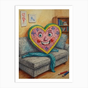 Heart Of A Clown Art Print