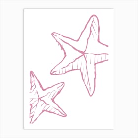 Pink Starfish 1 Art Print