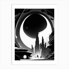 Plasma Noir Comic Space Art Print