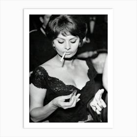 Sophia Loren Gift Smoking Art Print