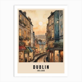 Dublin City Ireland Travel Poster (23) Art Print