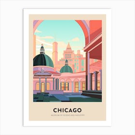Museum Of Sciene And Industry Chicago Travel Poster Art Print