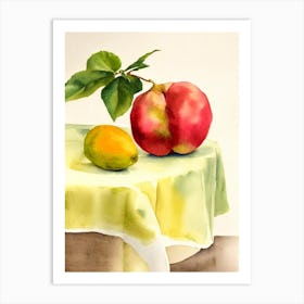 Cherimoya Italian Watercolour fruit Art Print