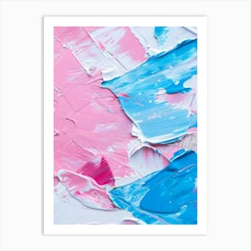 Abstract Background With Pink And Blue Paint Art Print