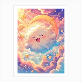 Cute Clouds Art Print