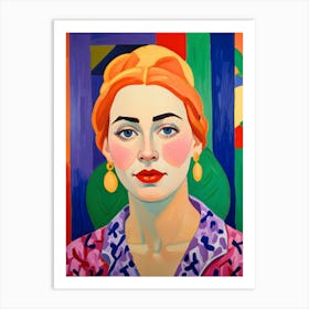 Woman With Red Hair Art Print