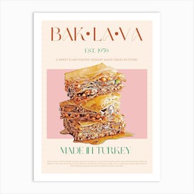 Baklava Mid Century Art Print