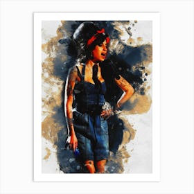 Smudge Amy Winehouse Art Print