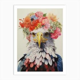 Bird With A Flower Crown Eagle 1 Art Print