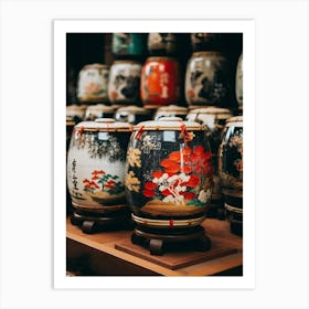 Sake Barrels Japanese 4 Art Print