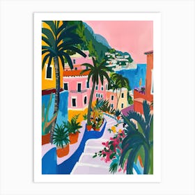 Travel Poster Happy Places Amalfi Coast 6 Art Print