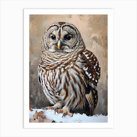 Barred Owl Painting 3 Art Print