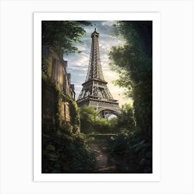 Eiffel Tower Paris France Dominic Davison Style  Art Print